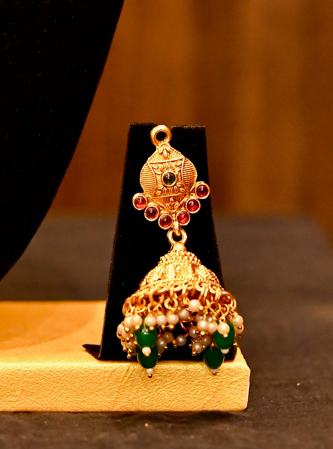 Empress of Emeralds - Exquisite Gold Bridal Jewellery Set
